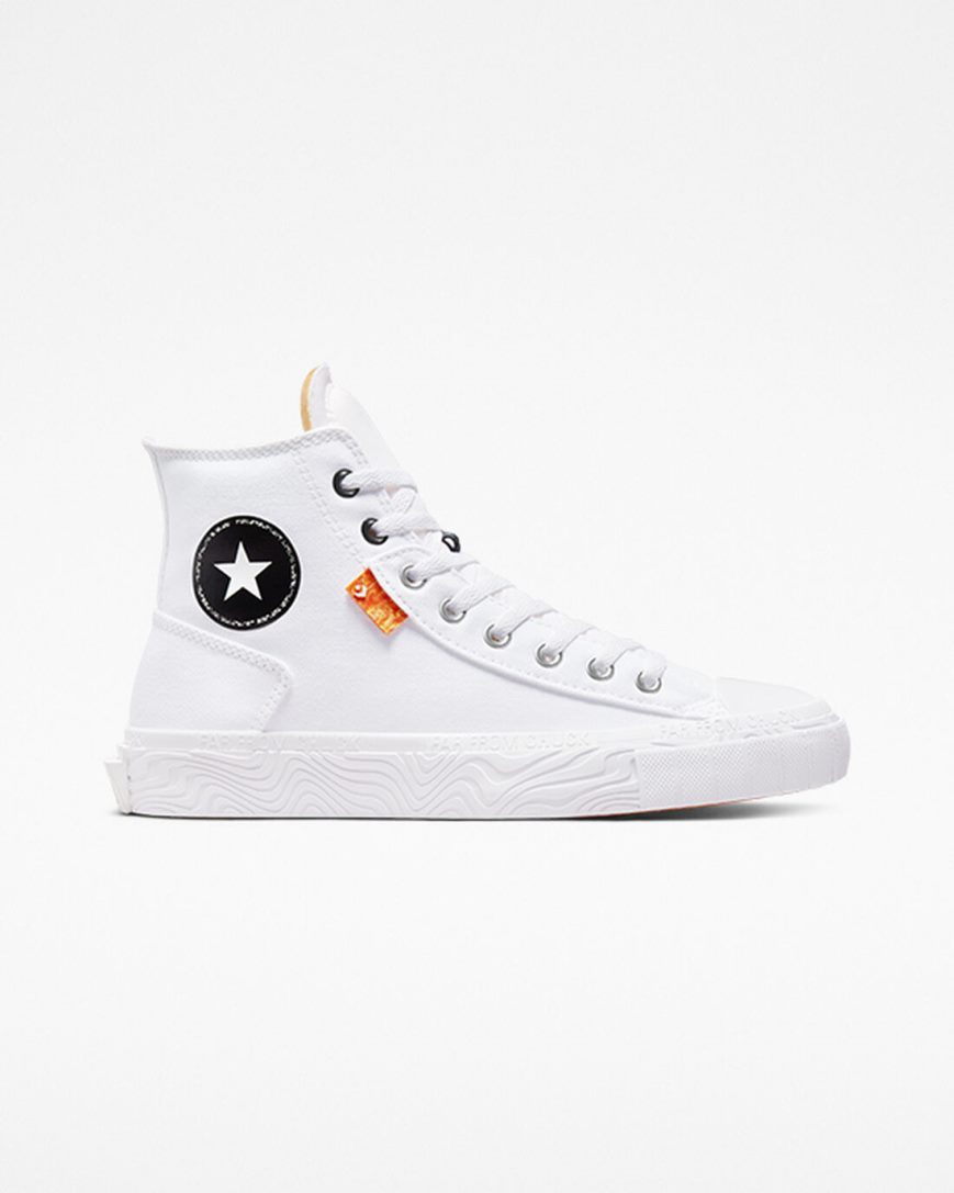 Tenisky Vysoke Converse Chuck Taylor Alt Star Platene Damske Biele Čierne Biele | SK RGMQK0